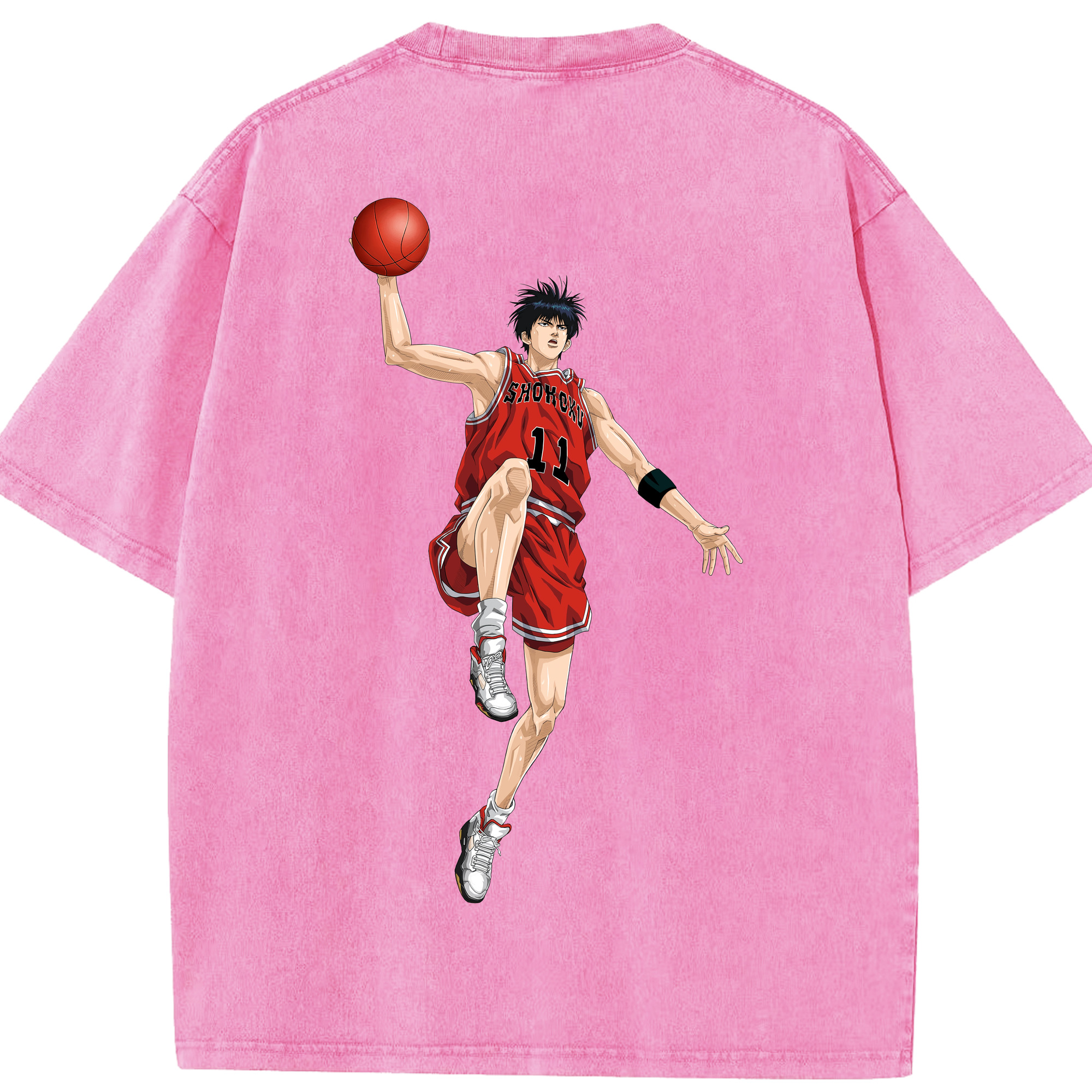 （画像用） SLAM DUNK／スラムダンク 綿100% ヴィンテージ風 半袖Tシャツ（背面プリント）